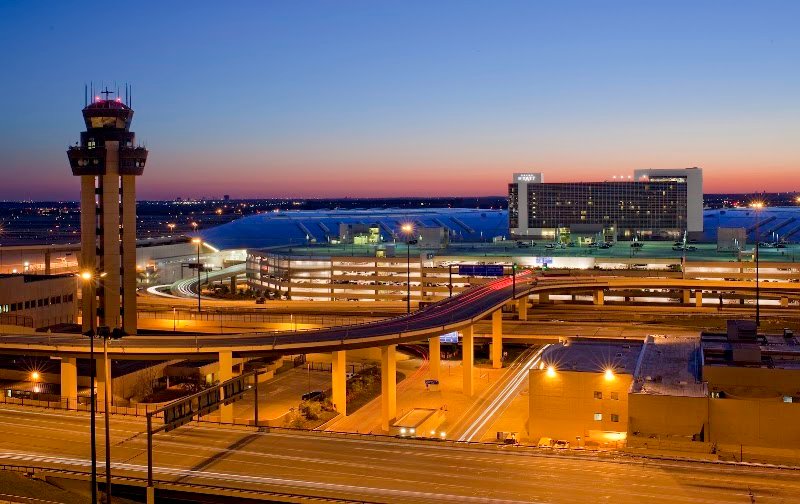 Grand Hyatt DFW exterior inside Terminal D