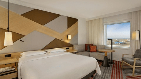 Sheraton Amsterdam Airport Hotel exterior at Schiphol Plaza